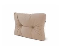 POKAR Coussin Matelassé pour Palettes Euro - 1x Dossier 60cm x 40cm x 12cm, en Mousse formée à Froid, très Confortable, Canapé de Jardin, Intérieur et Extérieur, sans Palette, Beige