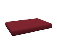 POKAR Coussin pour Palettes Euro - 1x Assise 120cm x 80cm x 15cm, en Mousse formée à Froid, très Confortable, Canapé de Jardin, Intérieur et Extérieur, sans Palette, Rouge Foncé