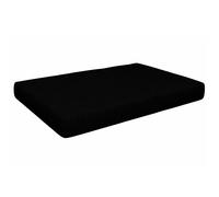 POKAR Coussin pour Palettes Euro - 1x Assise 120cm x 80cm x 15cm, en Mousse formée à Froid, très Confortable, Canapé de Jardin, Intérieur et Extérieur, sans Palette, Noir