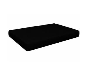 POKAR Coussin pour Palettes Euro - 1x Assise 120cm x 80cm x 15cm, en Mousse formée à Froid, très Confortable, Canapé de Jardin, Intérieur et Extérieur, sans Palette, Noir