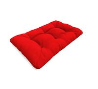 POKAR Coussin pour Palettes Euro Déperlant - 1x Assise 120cm x 80cm x 12cm, Très Confortable, Canapé de Jardin, sans Palette, Rouge
