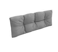 POKAR Coussin pour Palettes Euro Déperlant - 1x Dossier 120cm x 40cm x 12cm, Très Confortable, Canapé de Jardin, sans Palette, Gris