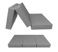 POKAR Matelas Pliable Camping Surmatelas pour Invités 140 x 195 x 15 cm, Gris