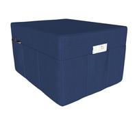 POKAR Matelas pliable en 3 parties Matelas d'invité Matelas de camp Lit pliant, Taille:Housse 80 x 195, Couleur:Bleu foncé