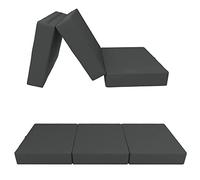 POKAR Matelas Pliable Imperméable Camping Matelas d'Appoint Sol Surmatelas pour Invités Matelas de Voyage 80 x 195 x 15 cm, Anthracite