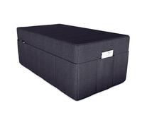 POKAR Matelas pliant Matelas pliable en 3 parties Matelas d'invité Lit de camp Lit pliant, Taille:Housse 120 x 195, Couleur:Anthracite