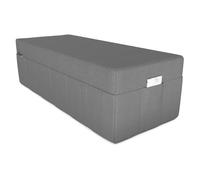 POKAR Matelas pliant Matelas pliable en 3 parties Matelas d'invité Lit de camp Lit pliant, Taille:Housse 160 x 195, Couleur:Gris