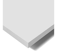 POKAR Plateau de Table 120x80 cm | Plateau de Bureau Épaisseur 25 mm | Idéal pour Bureau Assis Debout Réglable et Table à Manger | Plateau de Table Durable | Fabriqué en Europe | Gris Clair