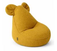 POKAR Pouf Enfant avec Oreilles de Souris 68x68x50 cm | Fauteuil Enfant Bou vec Remplissage Mousse PU | Fauteuil Poire Montessori pour Chambre d'Enfant | OEKO-TEX | Made in EU | Petit Ours Solaire