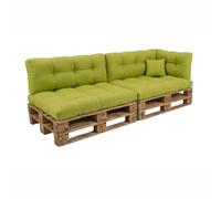 POKAR Set de 6 Coussins pour Palette: 2X Assise 2X Dossier 1x Latéral 1x Déco | Coussins Matelassé pour Canapé et Salon de Jardin | Extérieur et Intérieur | Oeko-Tex | Made in EU | Vert Lime