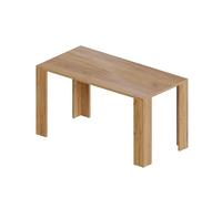 POKAR Table de Salle à Manger, Table Cuisine, Bureau avec Pied de Table et Plateau 2.5 cm, Chêne Craft Or, 120 x 60 x 75 cm