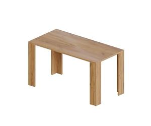 POKAR Table de Salle à Manger, Table Cuisine, Bureau avec Pied de Table et Plateau 2.5 cm, Chêne Craft Or, 120 x 60 x 75 cm