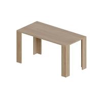 POKAR Table de Salle à Manger, Table Cuisine, Bureau avec Pied de Table et Plateau 2.5 cm, Sonoma Chêne, 120 x 60 x 75 cm