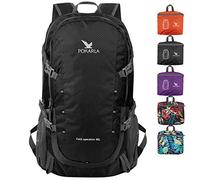 POKARLA 22/35/40L Sac à dos léger et pliable pour la randonnée, le camping, le sport, le plein air, pour femme et homme, A1-Noir-40L, 40 l