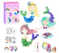 Poke Art Crafting Kit-Artes y artesanías para niños,Poke-in craft,actividad creativa para niños,arte de costura sin desorden para niños,gran regalo para,Manualidades Juguetes Niña 4-12+ Años
