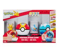 Poké Ball attaque surprise - BANDAI - Pokémon - Pikachu vs Gobou, 2 Poké Balls, 6 disques - JW3652