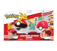 BANDAI - Pokémon - Poké Ball Attaque Surprise - Jeu Combat - 2 Poké Balls avec Leur Pokémon et 6 disques d'attaques - Modèle aléatoire - JW2474