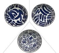 Poke Bowl Milos 21x8 cm (lot de 3) - Table Passion - Bleu - Porcelaine