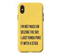 Poke It with A Stick Citation Sarcastique Amusante Coque pour iPhone X/XS