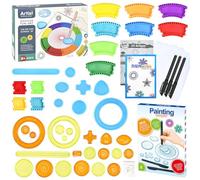 PokeAir Spirographe - Kit de dessin multicolore en spirale - Outil de dessin multifonction - Pour adultes et enfants de 3 à 12 ans