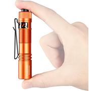 Pokelit Aa Mini Rechargeable Torch With Clip, Ultra Powerful Led Torch 550 High Lumens, 90+ High Cri Led Flashlight For Camping, Hiking, Daily Use (Orange)