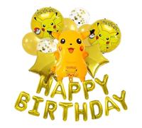 Pokémon 10 ballons et 1 bannière de ballons en aluminium | Pikachu