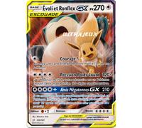 Pokémon - 120/181 - Evoli Et Ronflex Gx - Sl9 - Soleil Et Lune - Duo De Choc - Ultra Rare