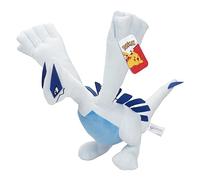 Pokemon Grande peluche Lugia de 30,5 cm - Sous licence officielle - Figurine légendaire en diamant et perle - Jouet en peluche doux authentique - Cadeau de Pâques pour enfants, garçons, filles - 2+