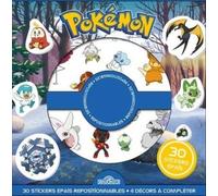 Pokémon - 30 Stickers Épais Repositionnables, 4 Décors À Compléter