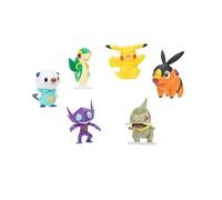 Pokémon 6 Pack de Figurines de Combat Sableye, Axew, Snivy, Tepig, Oshawott, Pikachu, Série 6, Figurine