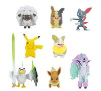 Pokémon - Set de 8 figurines Battle Ready W7 - Génération 8 - Pikachu & Eevee