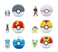 Pokémon Clip'N´Go 95057-20 Figurines d'action Aron, Charcadet, Blitzle, Cyndaquil, Sprigatito, Tentacool - Figurine officielle Pokemon pour enfants à partir de 4 ans
