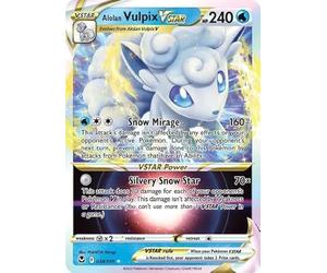 Pokémon - Alolan Vulpix Vstar 034/195 - Silver Tempest - Ultra Rare - Carte holographique
