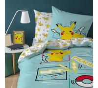 Pokémon Animation Parure de lit imprimée 100% Coton - Licence Officielle