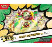 Pokemon Ascended Heroes EX Box (4 boosters Mega Evolution Ascended Heroes Ascended Heroes - 1 carte en aluminium et 1 carte lenticulaire surdimensionnée) (Mega Meganium)