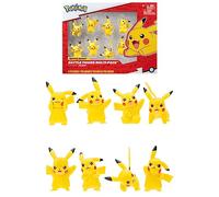 Bandai - Pokémon - 8 Figurines Battle - Pack de 8 Figurines Pikachu - JW2604