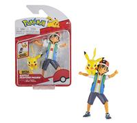 Pokémon Bandai Figurine Battle Feature - Sacha et Pikachu - Figurine articulée 12 cm de Sacha et Pikachu à Fonctions - JW2473