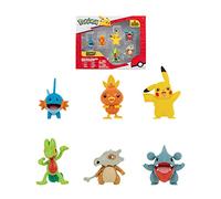 Pokémon Bandai Pack de 6 Figurines - Vague 4 - Arcko, Poussifeu, Gobou, Griknot, Pikachu, Osselait - JW2685