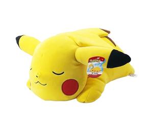 Pokémon Bandai Peluche Pikachu 40cm Qui dort - Peluche Toute Douce - WT97920