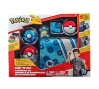 Pokémon Bandai Sac et Ceinture bandoulière du dresseur - Ensemble avec Sac, Ceinture, 2 Pokéballs, 1 Figurine JW0028 (Modèle aléatoire)