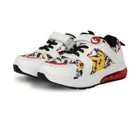 Pokémon Baskets lumineuses pour garçons et garçons sous licence officielle Pikachu avec semelles clignotantes LED Dessus en PU et fermeture Pok Ball Touch Exclusive A2Z 4 Kids Design Chaussures pour