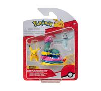 Pokémon - Bataille Figurine - Set 3 Caractères - Machop, Pikachu Et Alolan Muk