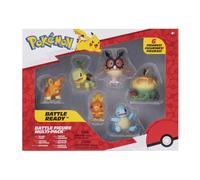 Pokémon Battle Figure Multipack (6PK: 2" Pawmi, Squirtle #2, Torchic, Turtwig, Hoothoot, Appltun) W9
