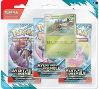 JCC Pokémon : Blister de 3 boosters Yanmega Écarlate et Violet - Aventures Ensemble (3 boosters et 1 Carte Promo Brillante)