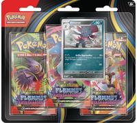 Pokémon : Blister de Trois boosters Méga-Évolution - Flammes Fantasmagoriques - Dimoret du JCC Pokémon (1 Carte Promo Brillante et 3 boosters)