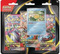 Pokémon : Blister de Trois boosters Méga-Évolution - Psykokwak du JCC Pokémon (1 Carte Promo Brillante et 3 boosters)