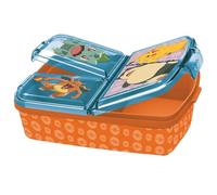 Pokemon Boîte à déjeuner 3 compartiments en plastique avec fermoirs à clips, boîte à déjeuner pour maternelle, école et loisirs