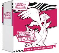 Pokémon: Boîte de dresseur Élite écarlate et Flamme Blanche : Reshiram JCC Pokémon (1 Carte Promo avec Illustration agrandie de Tornadus, 9 enveloppes d'amélioration et Accessoires de qualité