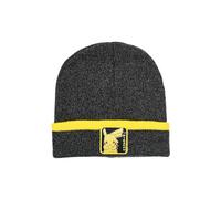 Pokémon Bonnet enfant garçon - Pikachu Beanie avec revers - Bonnet d'hiver chaud en tricot, Noir , 54