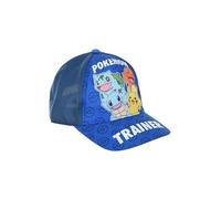 Pokemon Bonnet pour enfants Motif Squirtle Bulbasaur Charmander et Pikachu Casquette de baseball Casquette d'été pour enfant Cadeau pour enfants (FR/ES, chiffres, 53, bleu)